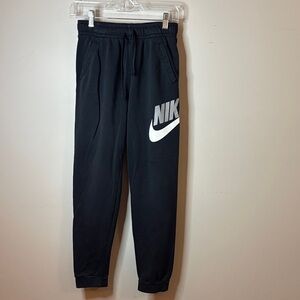 Nike Black Joggers with White Swoosh Logo